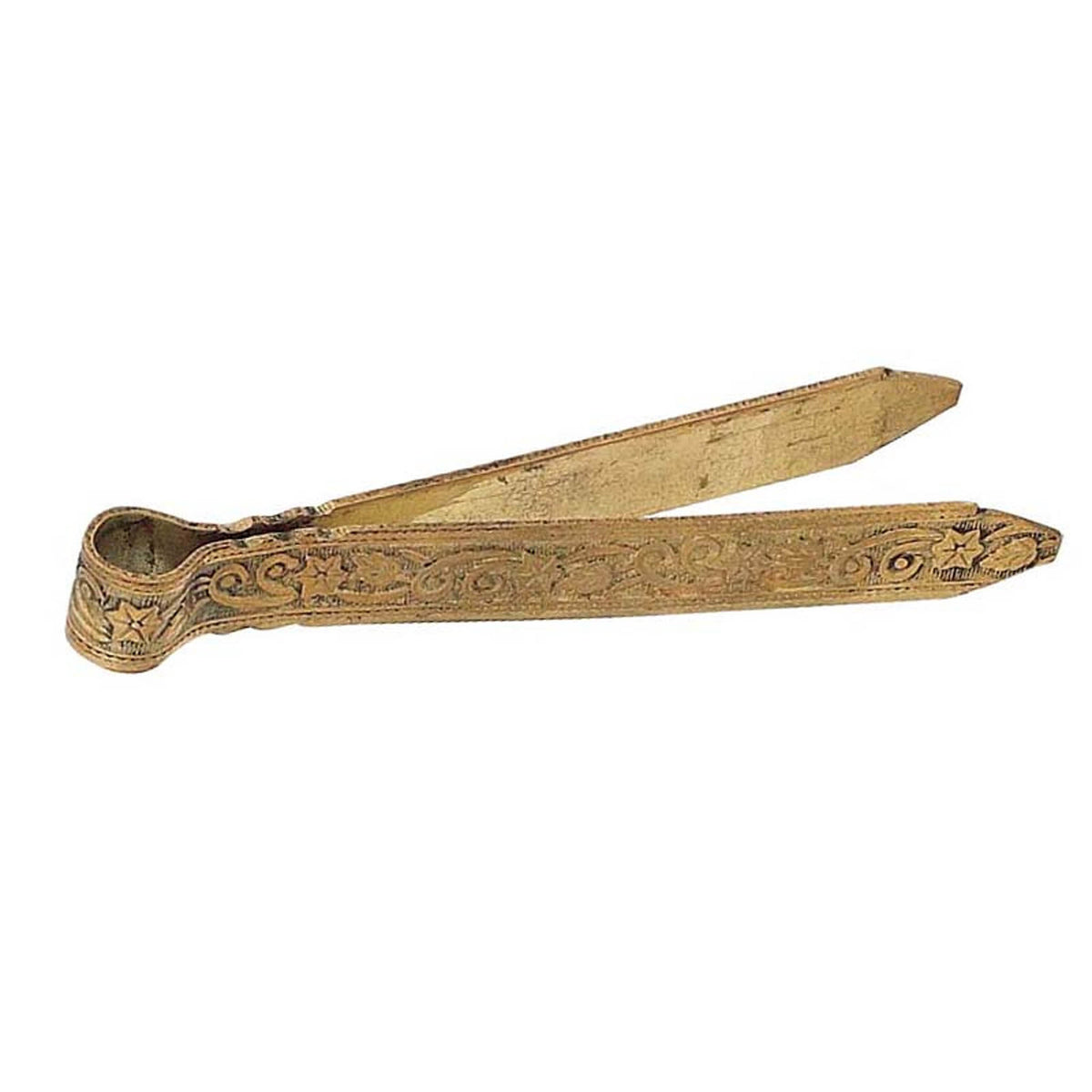 Solid Brass Incense Tongs Set with Orthodox Mount Athos Myrrh Incense 40g and Charcoal
