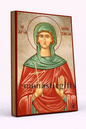 Saint Aspasia the Martyr Byzantine Icon – Handmade Wooden Orthodox Icon on Gold Silk Canvas, Various Sizes