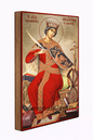 Saint Catherine  Byzantine Icon – Handmade Wooden Orthodox Icon on Gold Silk Canvas, Various Sizes
