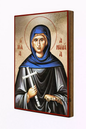 Saint Amalia Byzantine Icon – Handmade Wooden Orthodox Icon on Gold Silk Canvas, Various Sizes
