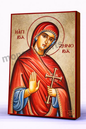 Saint Zenovia Byzantine Icon – Handmade Wooden Orthodox Icon on Gold Silk Canvas, Various Sizes