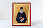 Saint Paisios Orthodox Icon Handmade on Golden Silk Canvas, Stunning Detail