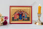 Protection of The Holy Theotokos with Archangels  Icon on Golden Silk Canvas.