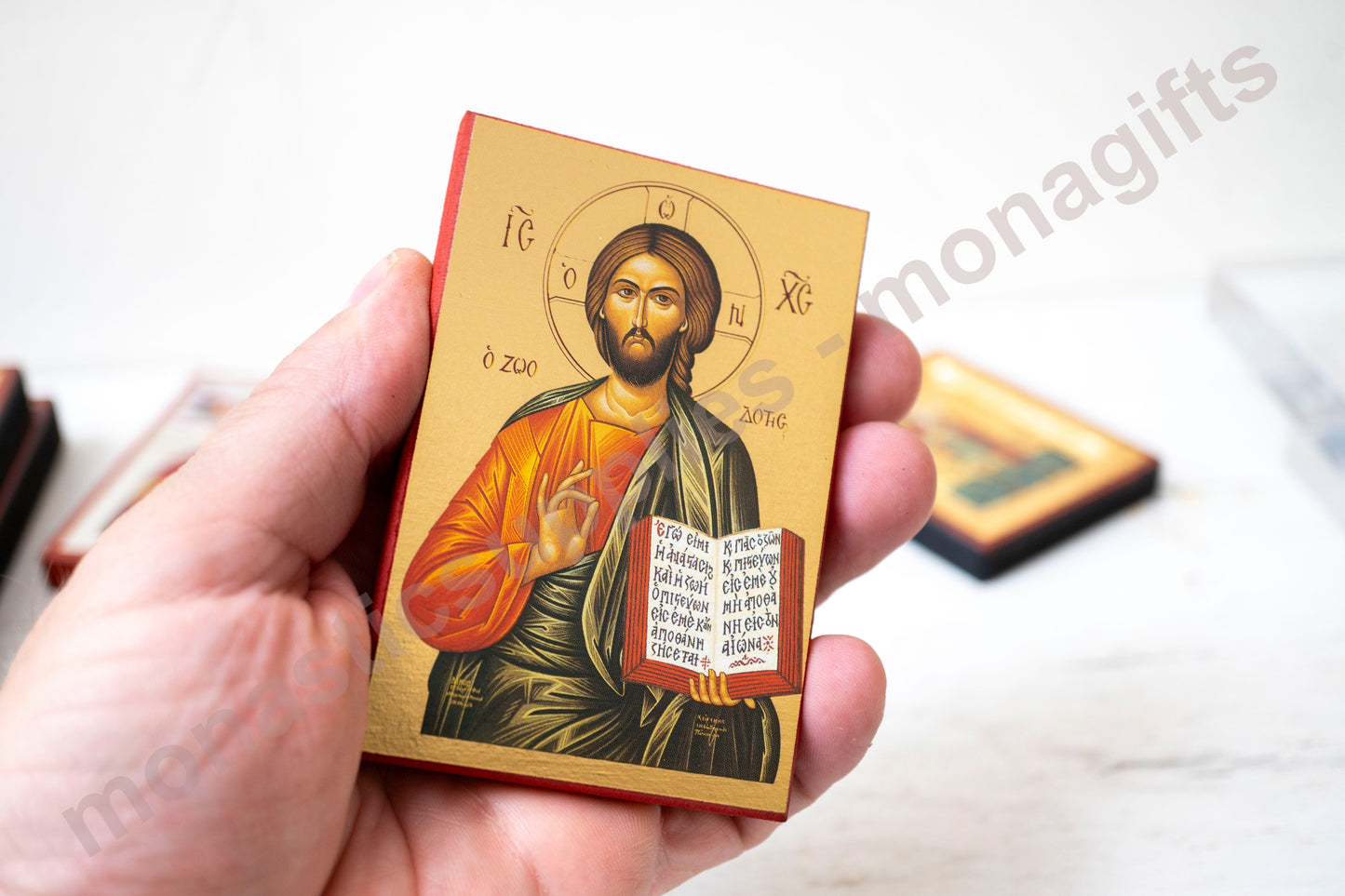 Byzantine Icon of Jesus Christ the Life-Giver – Gold Leaf & Certificate icon