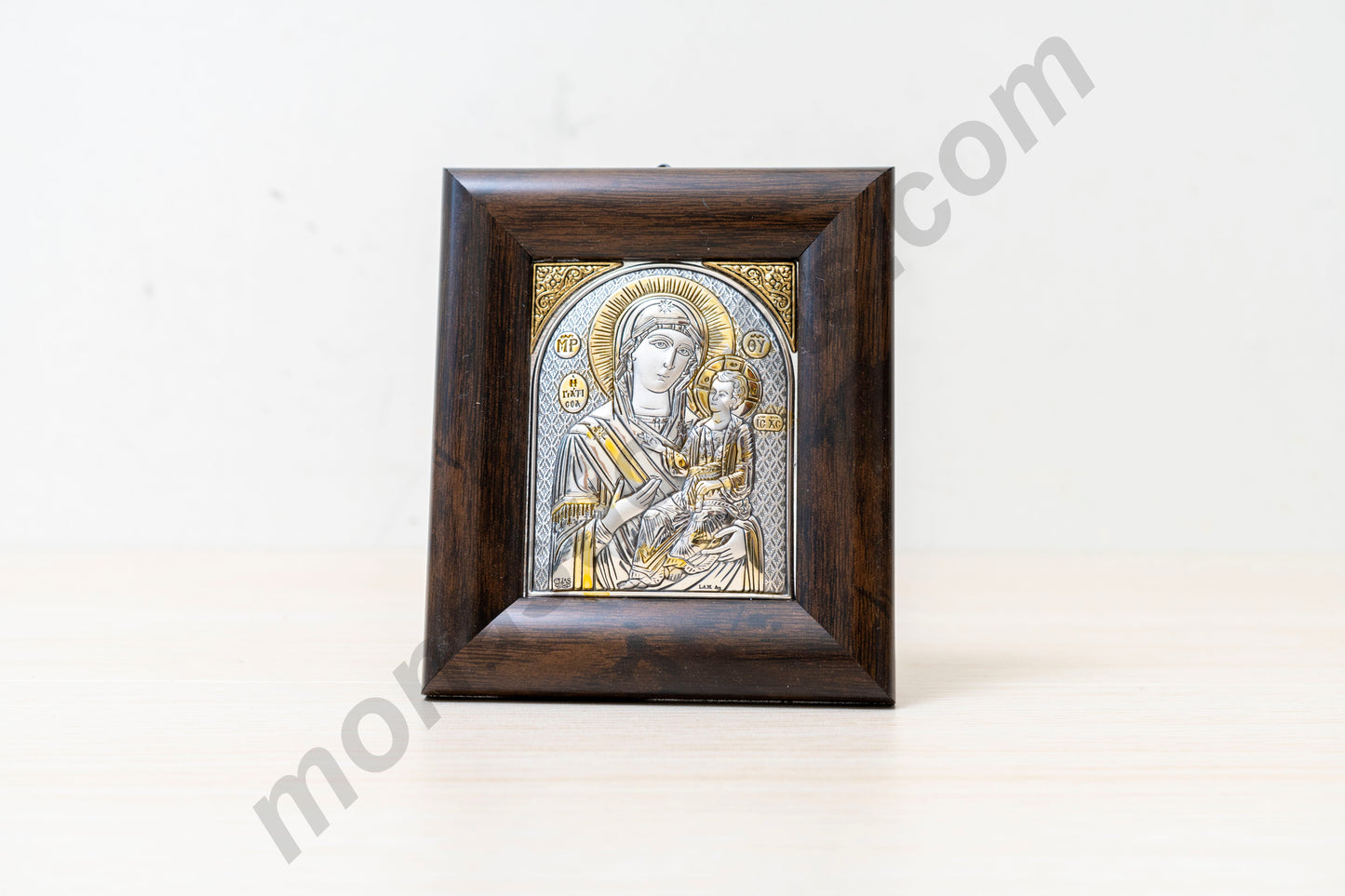 Handmade Silver Icon Virgin Mary Tarnish-Free Lifetime Guarantee Gift Box