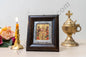 Jesus Christ True Vine Silver Icon Silk Gold Canvas Handmade Wood Frame Gift