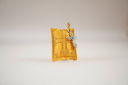 Amulet  Orthodox ,Φυλακτο Rectangular pendant with cross ,FIlachto ,Filakto ,Filaxto Orthodoxer Glücksbringer