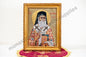 Handmade Christian Embroidered Icon of Saint Nektarios in a Frame –Religious Art