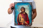 Christ the Bridegroom Byzantine Large Icon – Christian Icon – Natural Oak Wood.