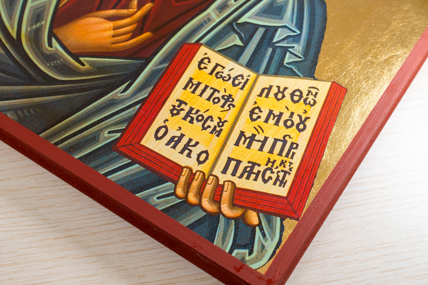 Authentic Byzantine Icon of Christ Blessing, Traditional Gold Leaf Orthodox Wood Icon (30x40cm - 11.81x15.75in)