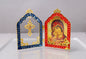 Diptych Christian Icon The Virgin Mary and Window Adorned with Cross .