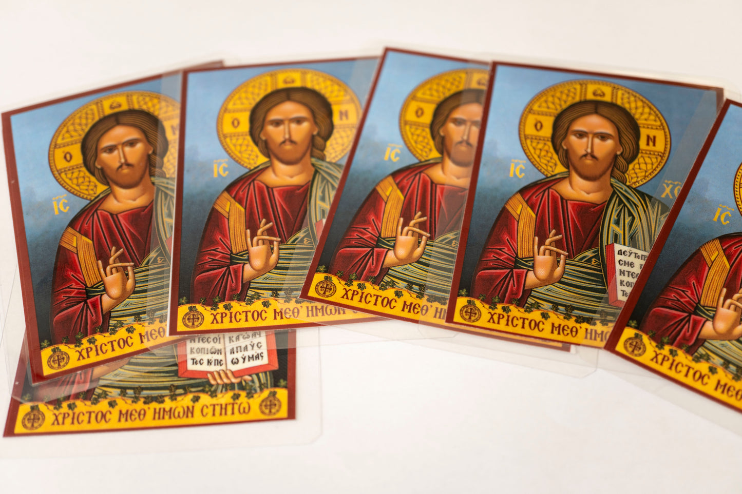 Jesus Christ Pantocrator Prayer Cards – Set of 10 Orthodox Protection Cards