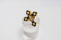 Orthodox Christian Cross Lapel Pin - Handcrafted Enamel Gold Tone Clover Brooch (2cm)