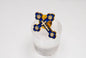 Orthodox Christian Cross Lapel Pin - Handcrafted Enamel Gold Tone Clover Brooch (2cm)