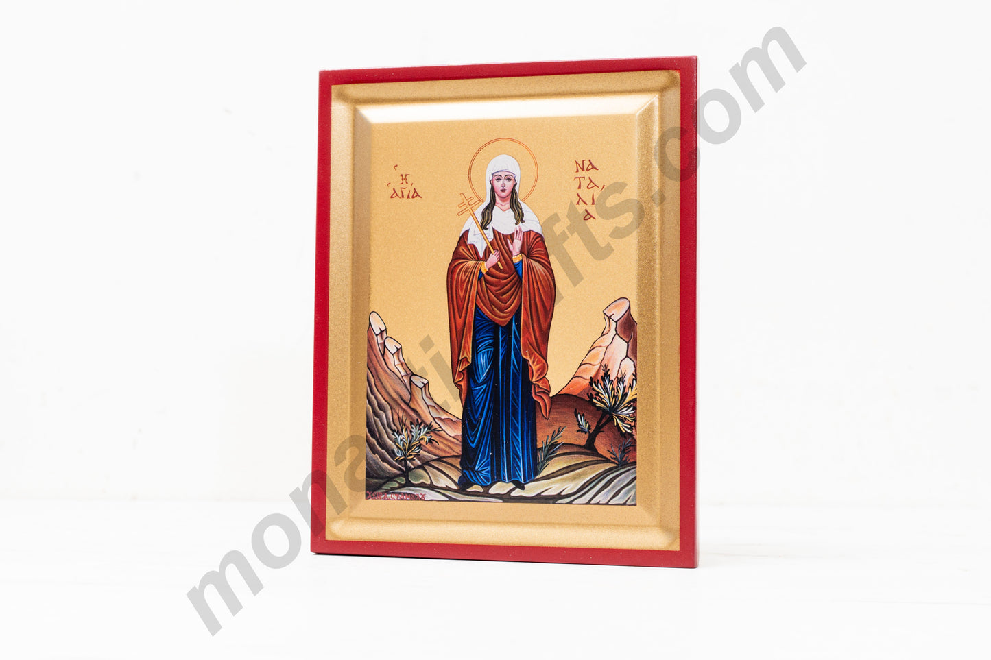 Saint Natalia Icon Greek Orthodox -St. Natalie of Nicomedia - Rare Religious Art