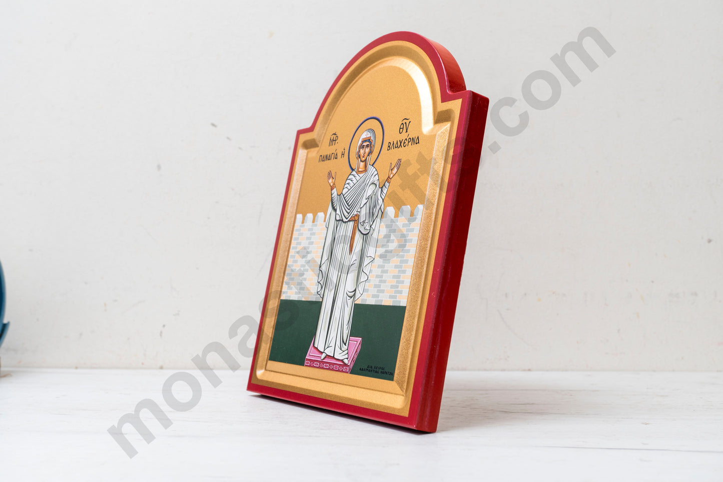 Virgin Mary of  Vlacherna Panagia Blachernae   Greek Orthodox Icon - Handmade