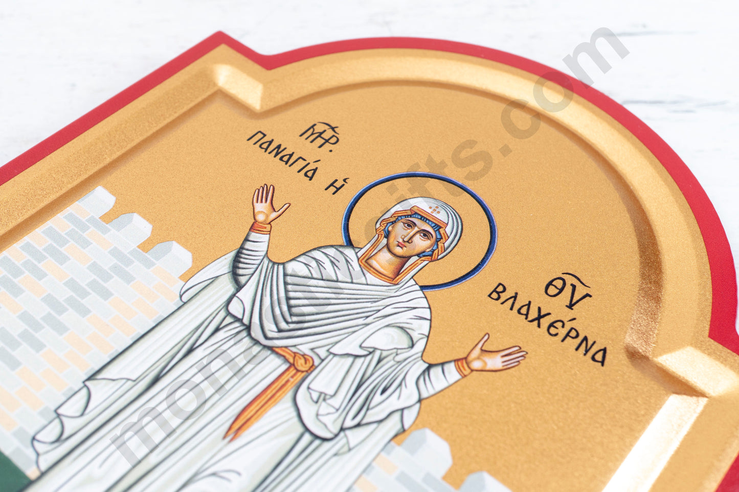 Virgin Mary of  Vlacherna Panagia Blachernae   Greek Orthodox Icon - Handmade
