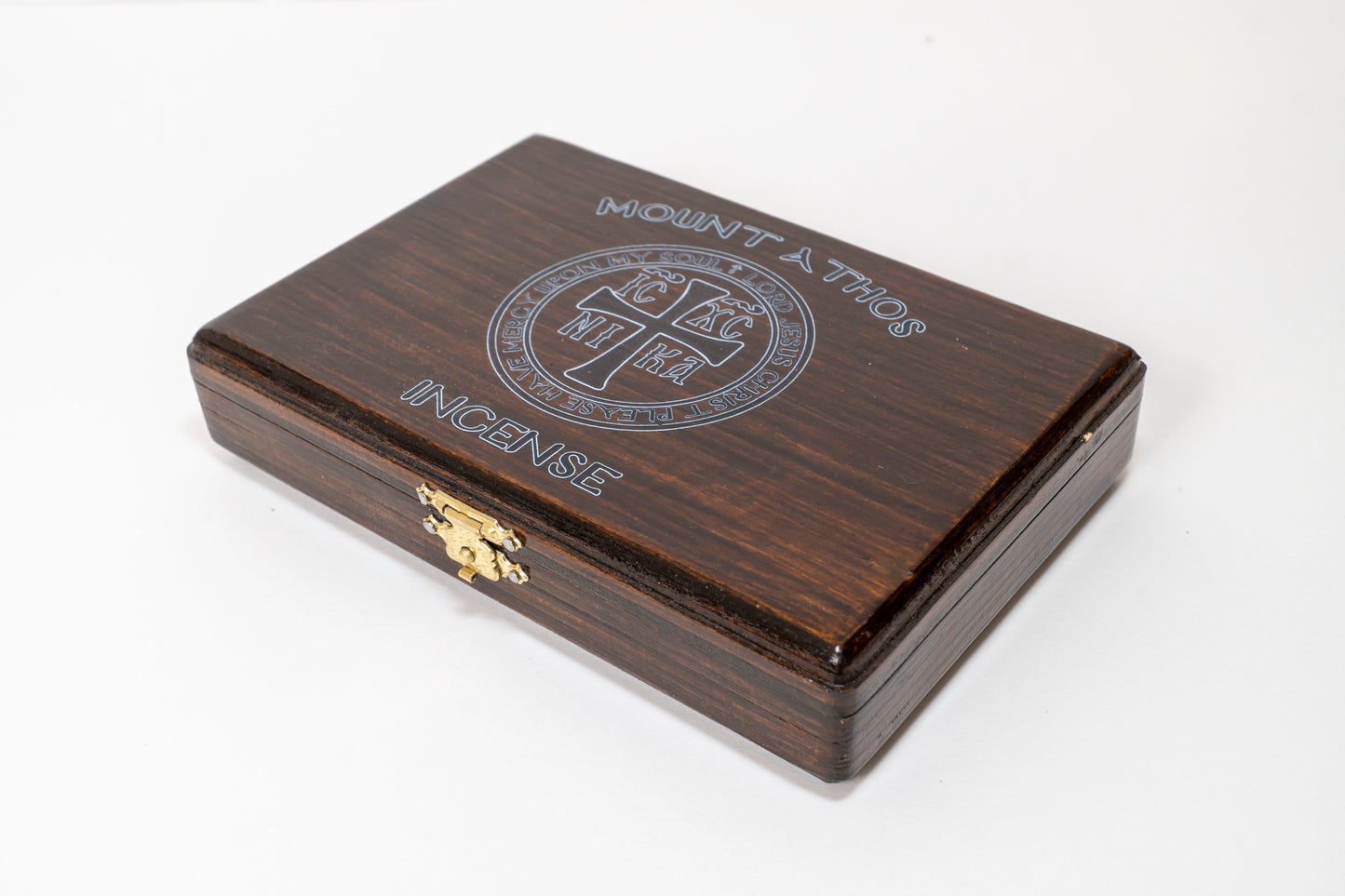 wooden Incense Holder Handmade With ICXC NIKA with 4 slots for incense