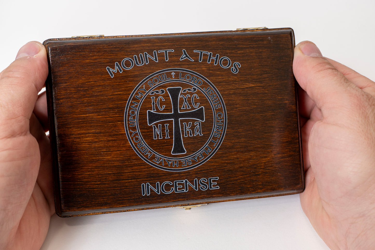 wooden Incense Holder Handmade With ICXC NIKA with 4 slots for incense