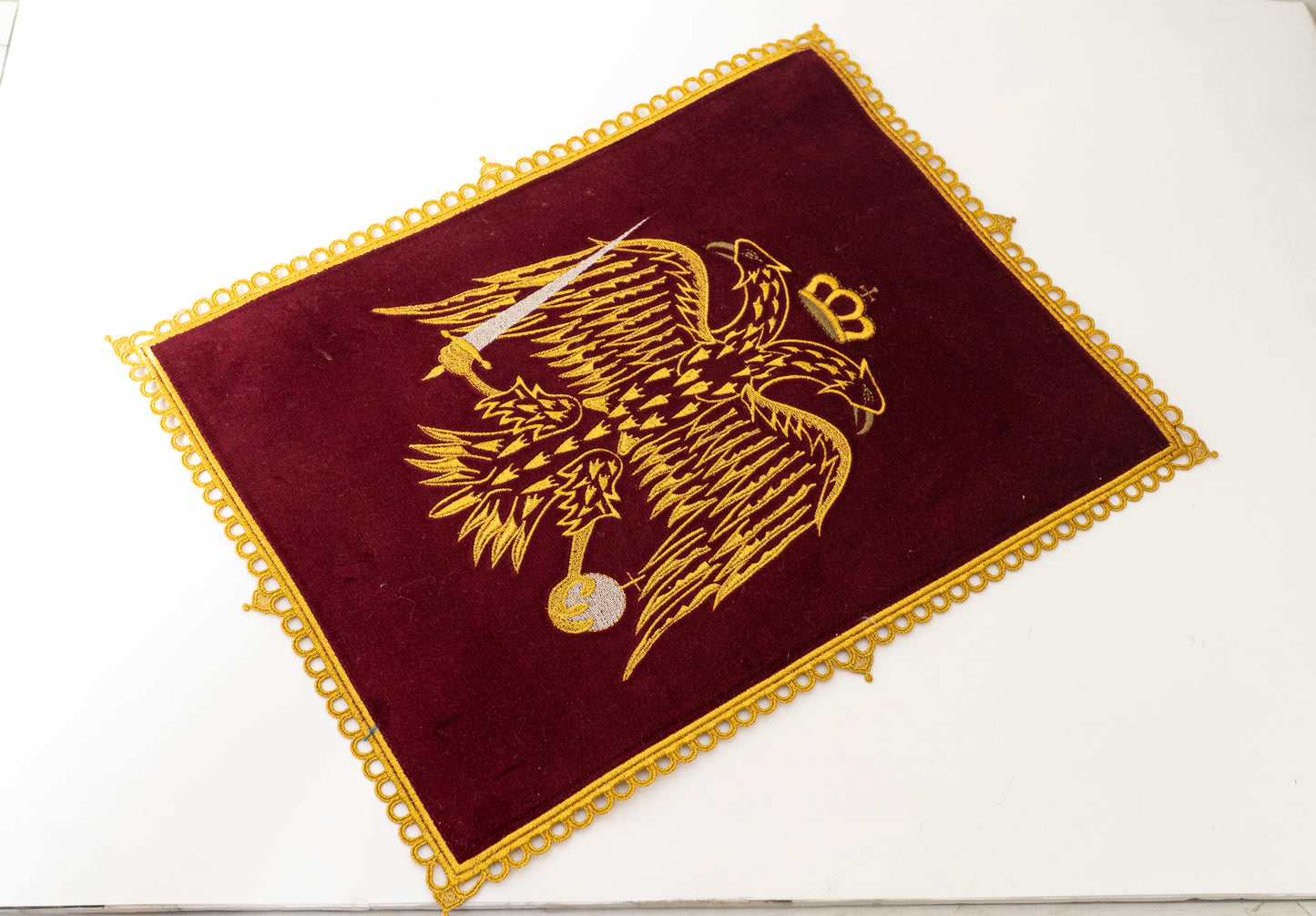 Altar Rectangular Cloth Embroidered with double-headed eagle Christian symbol