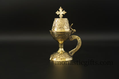 Carved Brass Vintage Incense Burners with handle Christian Artefact With free Gifts