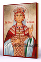 Saint Helen  Byzantine Icon – Handmade Wooden Orthodox Icon on Gold Silk Canvas, Various Sizes