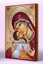 The  Sweet-Kissing Mother of God  Byzantine Icon – Handmade Wooden Orthodox Icon on Gold Silk Canvas, Various Sizes