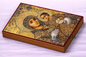 Virgin Mary of Bethlehem (Our Lady of Bethlehem) Byzantine Icon – Handmade Wooden Orthodox Icon on Gold Silk Canvas, Various Sizes