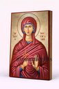 Saint Antigone Byzantine Icon – Handmade Wooden Orthodox Icon on Gold Silk Canvas, Various Sizes