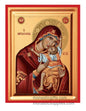 Virgin Mary Kardiotissa Of the Heart gold leaf wooden Byzantine icon