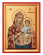 Virgin Mary of Jerusalem Ierosolymitissa gold leaf wooden Byzantine icon