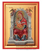Virgin Mary of Lampovo Lampovitissa gold leaf wooden Byzantine icon