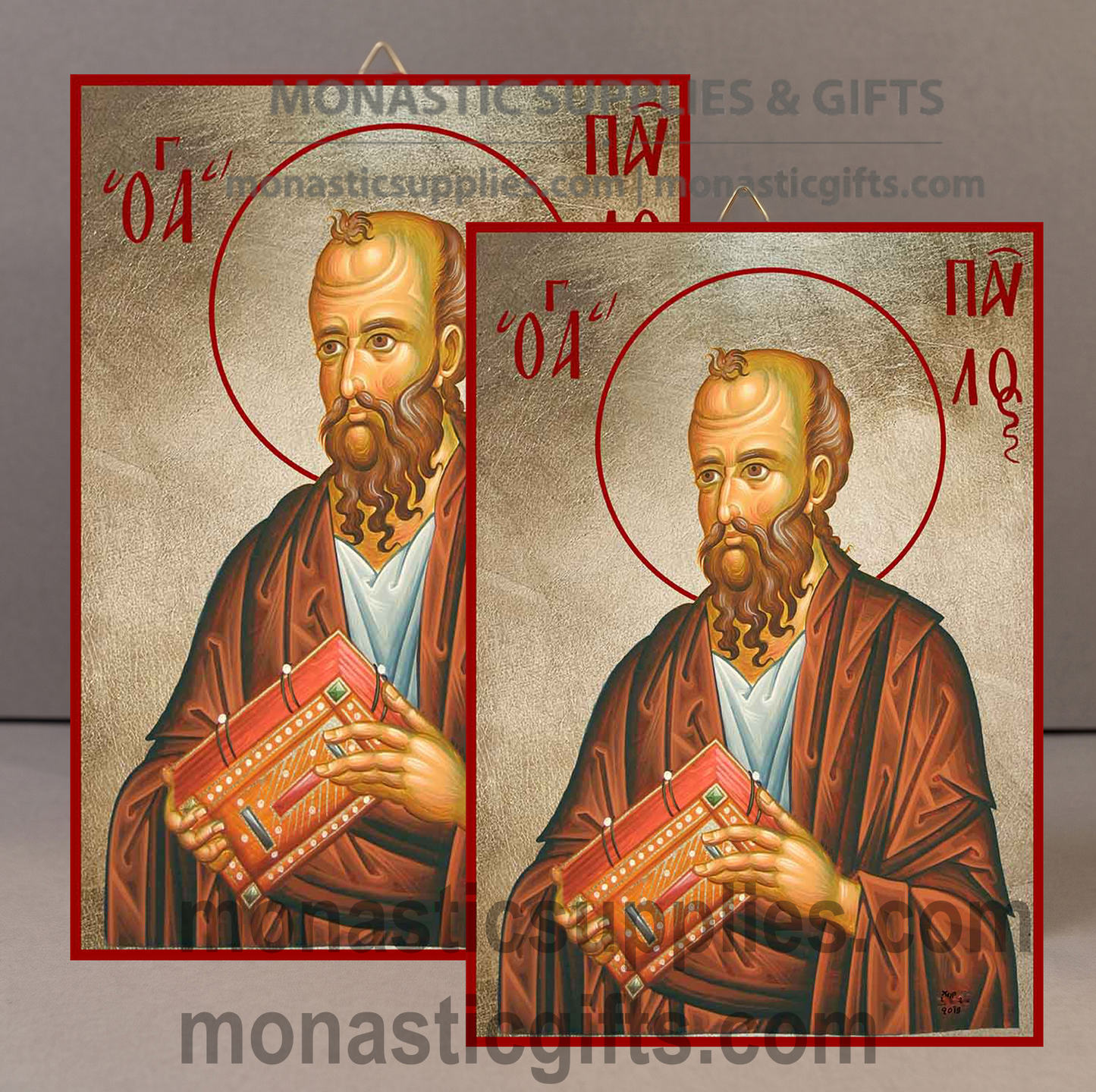 Saint Paul the Apostle Orthodox Icon - Patron of Missionaries, Writers & Theologians - Handcrafted Gold Leaf Canvas Byzantine Wooden Panel Icon with Certificate