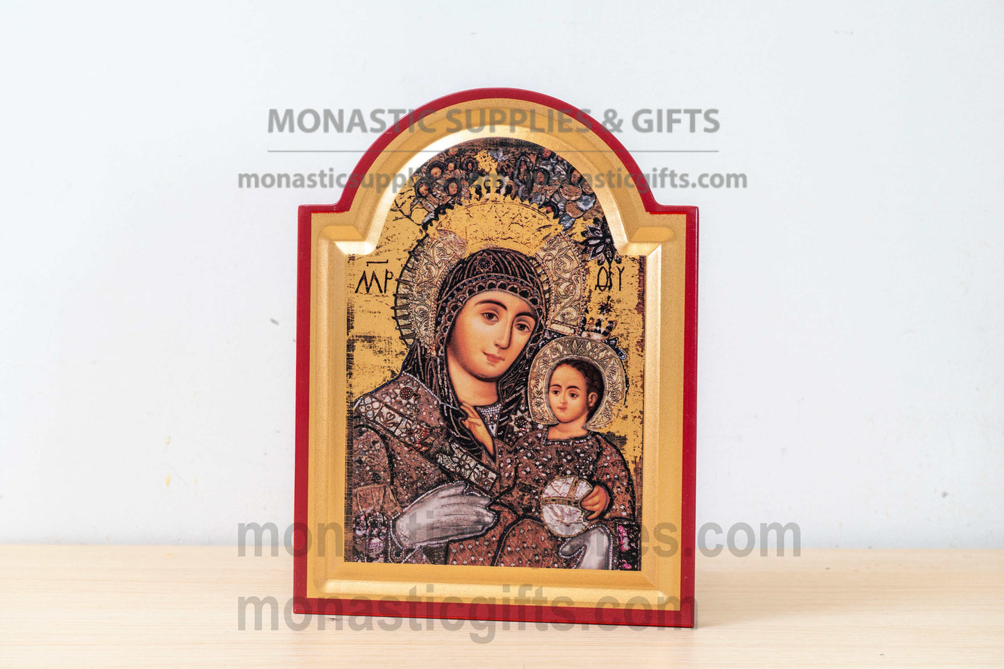 Virgin Mary of Bethlehem Arched Wooden Icon