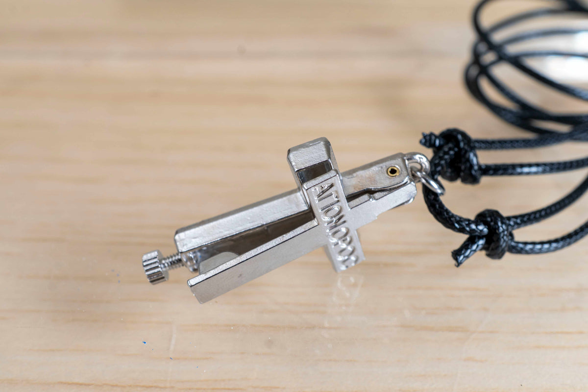 Opening Reliquary Cross Pendant with Enamel and Crucifix - Genuine Leather Cord