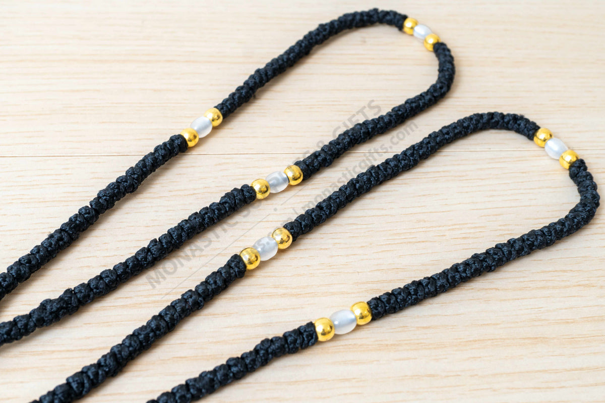  Monastic Orthodox Prayer Rope with Tassel - Black 