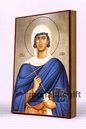 Saint Daria Byzantine Icon – Handmade Wooden Orthodox Icon on Gold Silk Canvas, Various Sizes