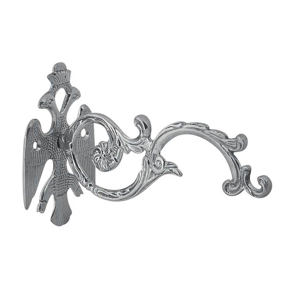 Hanging vigil lamp kandili wall bracket nickel plated solid brass double headed eagle hook 17cm