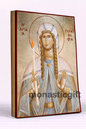 Saint Genevieve Byzantine Icon – Handmade Wooden Orthodox Icon on Gold Silk Canvas, Various Sizes