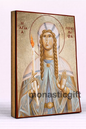 Saint Genevieve Byzantine Icon – Handmade Wooden Orthodox Icon on Gold Silk Canvas, Various Sizes