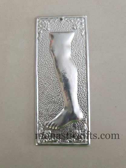 tama votive offering "Left Leg" votive, Byzantine Greek  Eastern Orthodox Promise Icon, Ex Voto