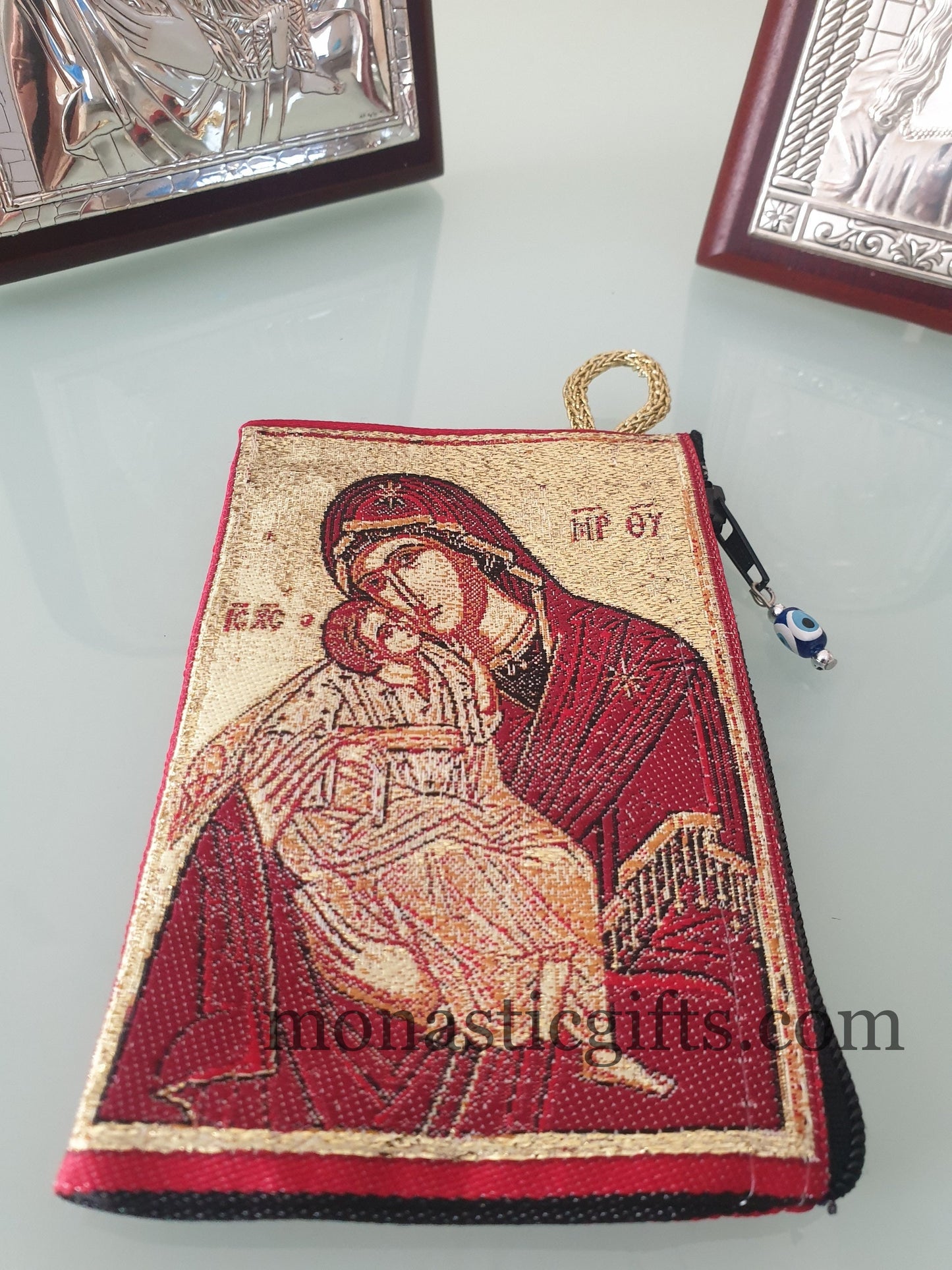 Christian Orthodox small Purse & Small Evil eye - Mother of our Lord