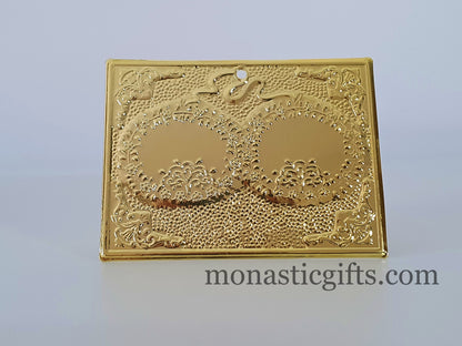 tama votive offering wedding wreath Gold Colored votive, Byzantine Greek  Eastern Orthodox Promise Icon, Ex Voto