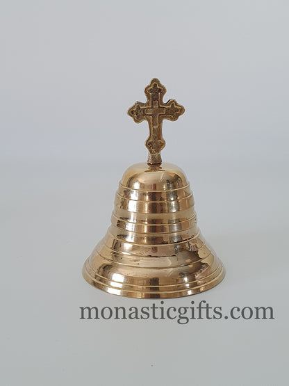 Vintage Christian brass bell  with cross on the handle Church Bell Visitors Bell, Dinner Bell A perfect gift for your Home-Church