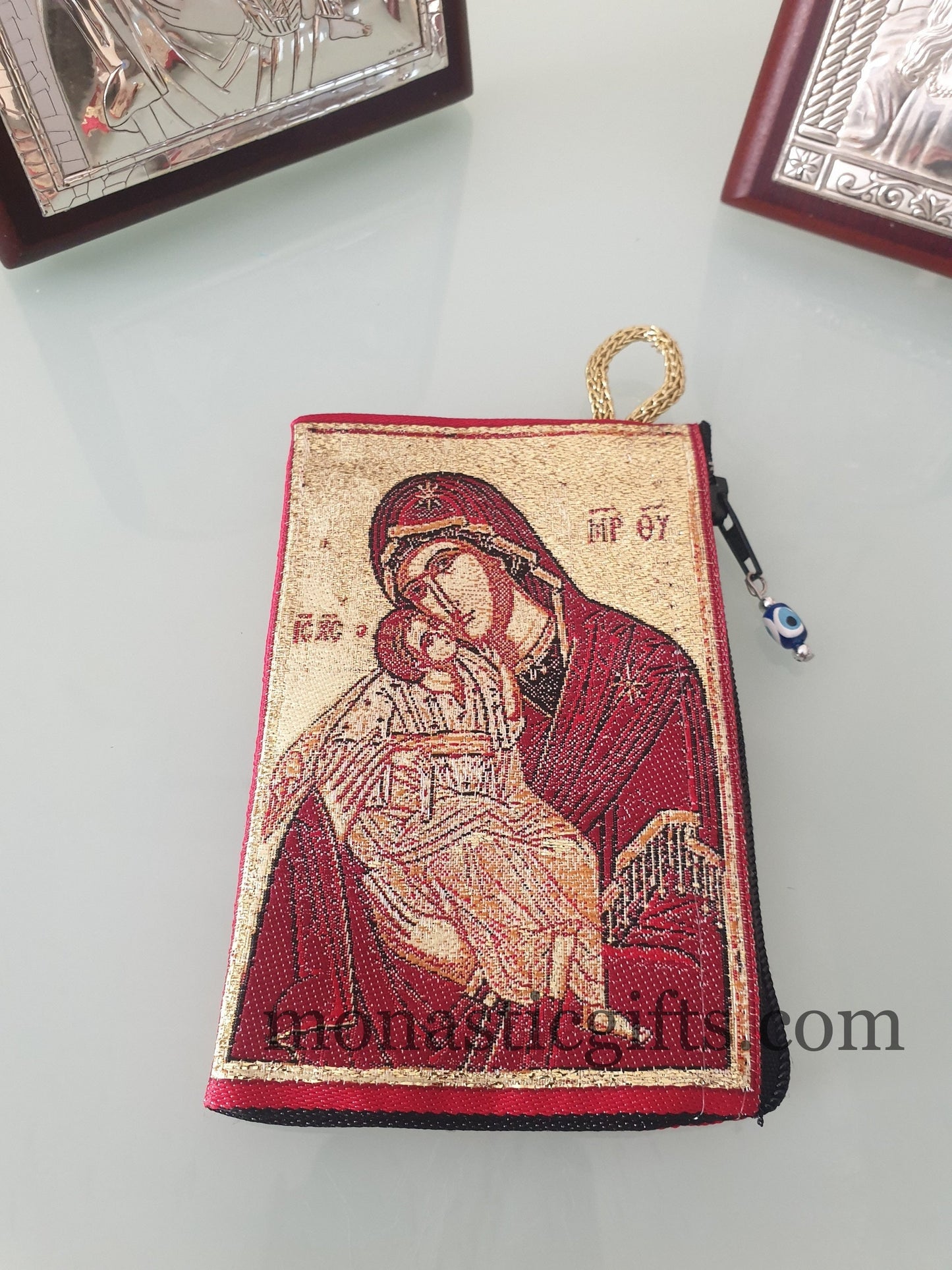 Christian Orthodox small Purse & Small Evil eye - Mother of our Lord