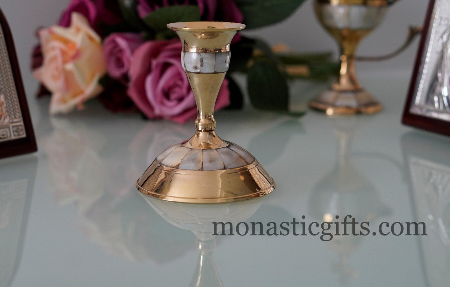 Brass Candlestick Candle Holder Handmade 100% Authentic a perfect Christian Gift