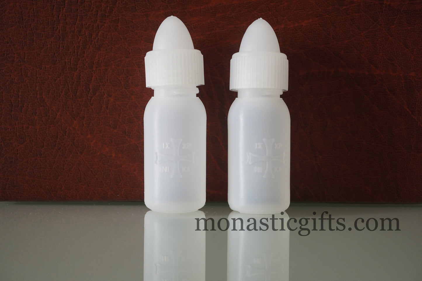 Plastic Bottles 2pcs With Cross on it you can fill it  with anointing oil or Holy water Gift of faith, hope and love