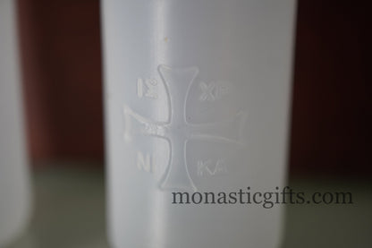 Plastic Bottles 2pcs With Cross on it you can fill it  with anointing oil or Holy water Gift of faith, hope and love