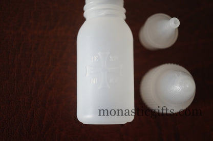 Plastic Bottles 2pcs With Cross on it you can fill it  with anointing oil or Holy water Gift of faith, hope and love