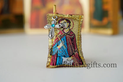 Orthodox Special Amulet with Saint John Ioannis the Russian  ,Filaxto Orthodoxer Glücksbringer